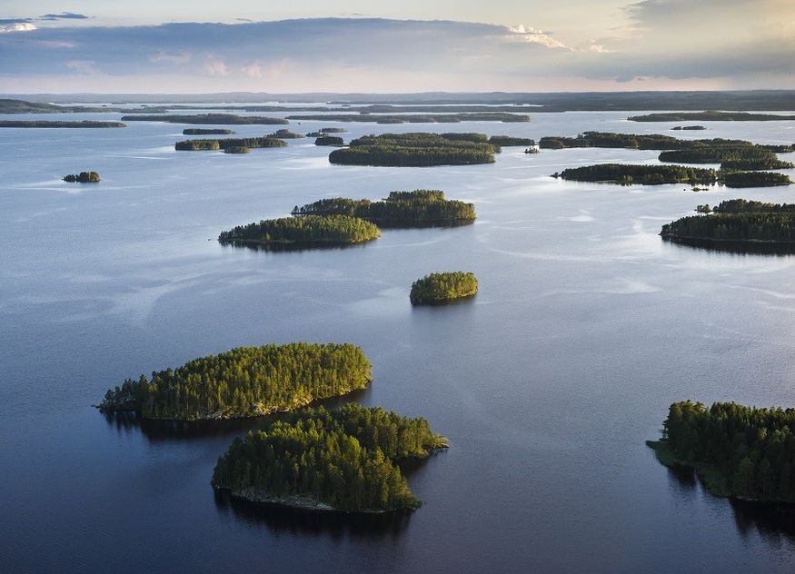 Finnland See Landschaft Himmel