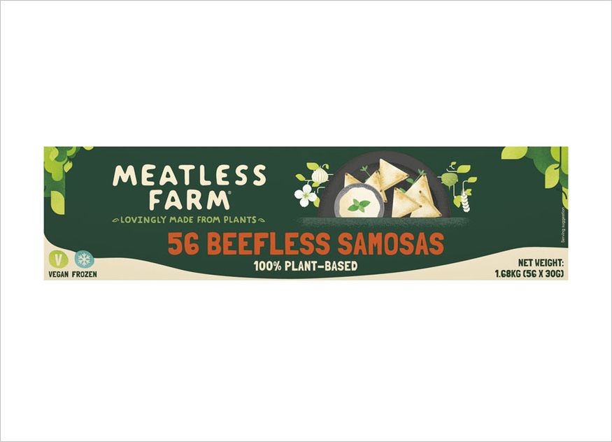 Die Meatless Chicken Samosas sind nur eins der vielen neuen, fleischlosen Produkte von Meatless Farm