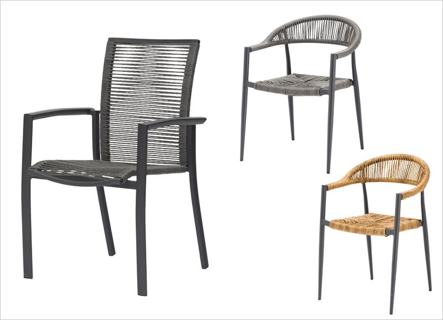 Die Terrassenstühle Kallisto und Rhea von A.B.C. Worldwide bestechen durch ein elegantes Design