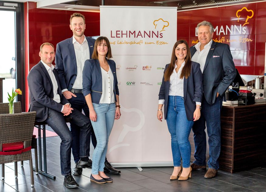 Die neue Führungsriege von Lehmanns Gastronomie (von links nach rechts): Michael Hartmann, Stefan Lehmann, Ivetta Mejssar, Teresa Buntić und Günther Lehmann