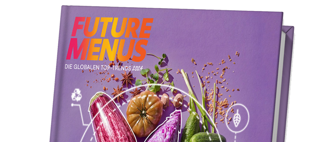 Auf mehr als 100 Seiten präsentiert Unilever Food Solutions im „Future Menus Trendreport 2024“ Wege in die Zukunft